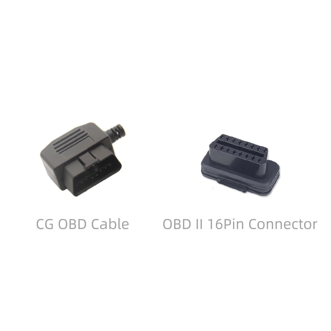 CG OBD Cable and OBD II 16Pin Connector on a white background