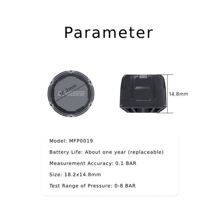 CHIGEE EXTERNAL TIRE PRESSURE SENSOR | 2 PCS/PACKAGE, 433MHZ