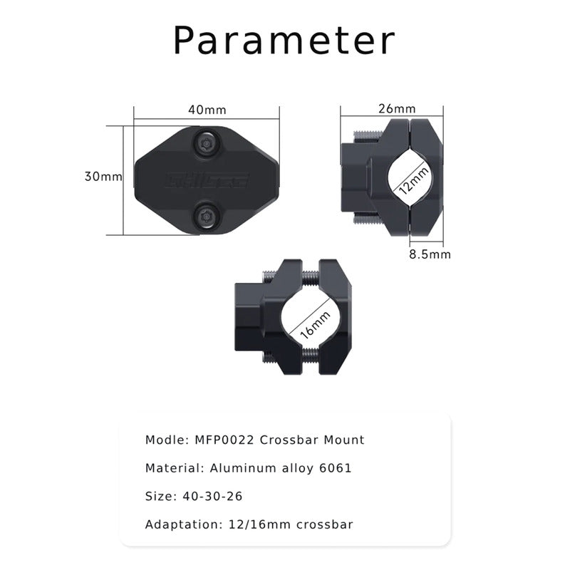 CHIGEE MOUNTING BRACKET | (FITS 12-16MM CROSSBAR) SUPPORTS MAIN MODELS: ADV AND OTHERS