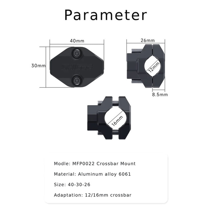 CHIGEE MOUNTING BRACKET | (FITS 12-16MM CROSSBAR) SUPPORTS MAIN MODELS: ADV AND OTHERS