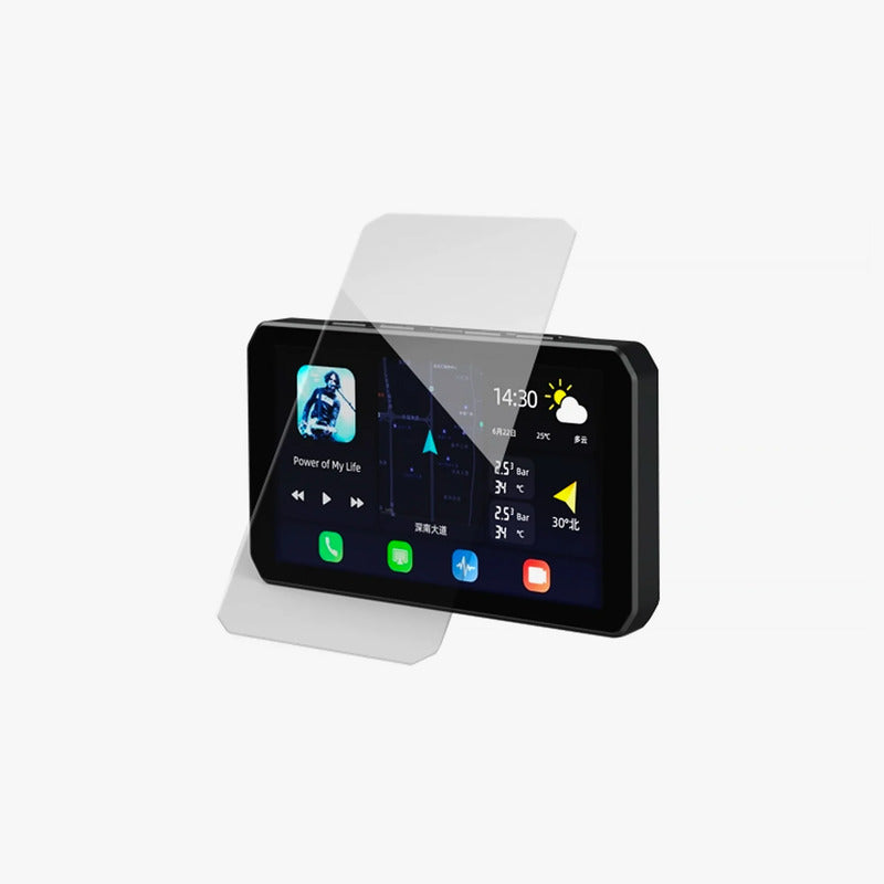 A screen protector film sheet for a smart riding system displayed on a device screen.