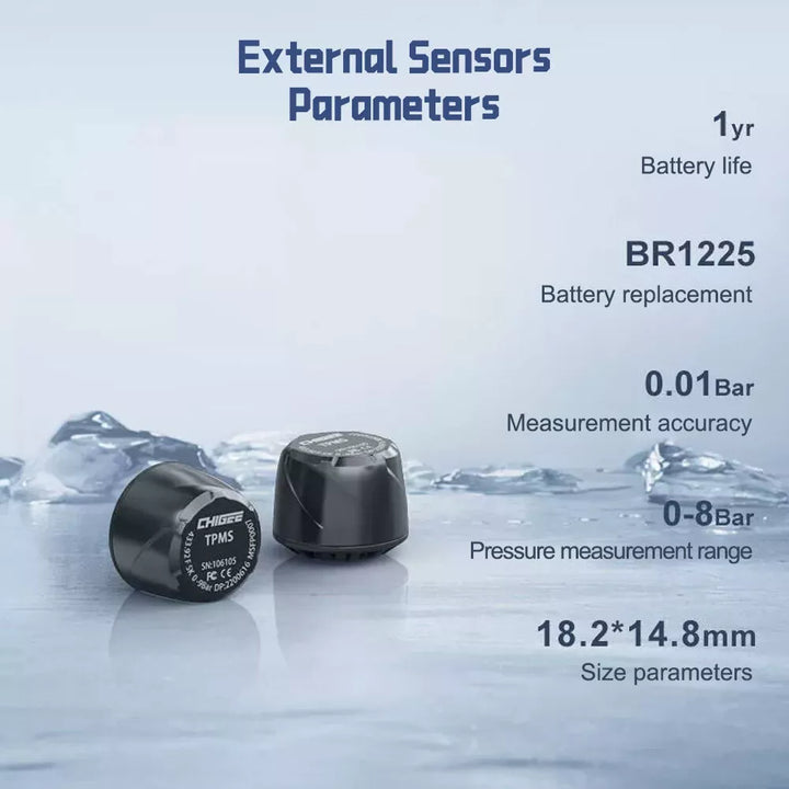 CHIGEE G3 TIRE PRESSURE MONITOR SYSTEM | EXTERNAL SENSOR - GOLD